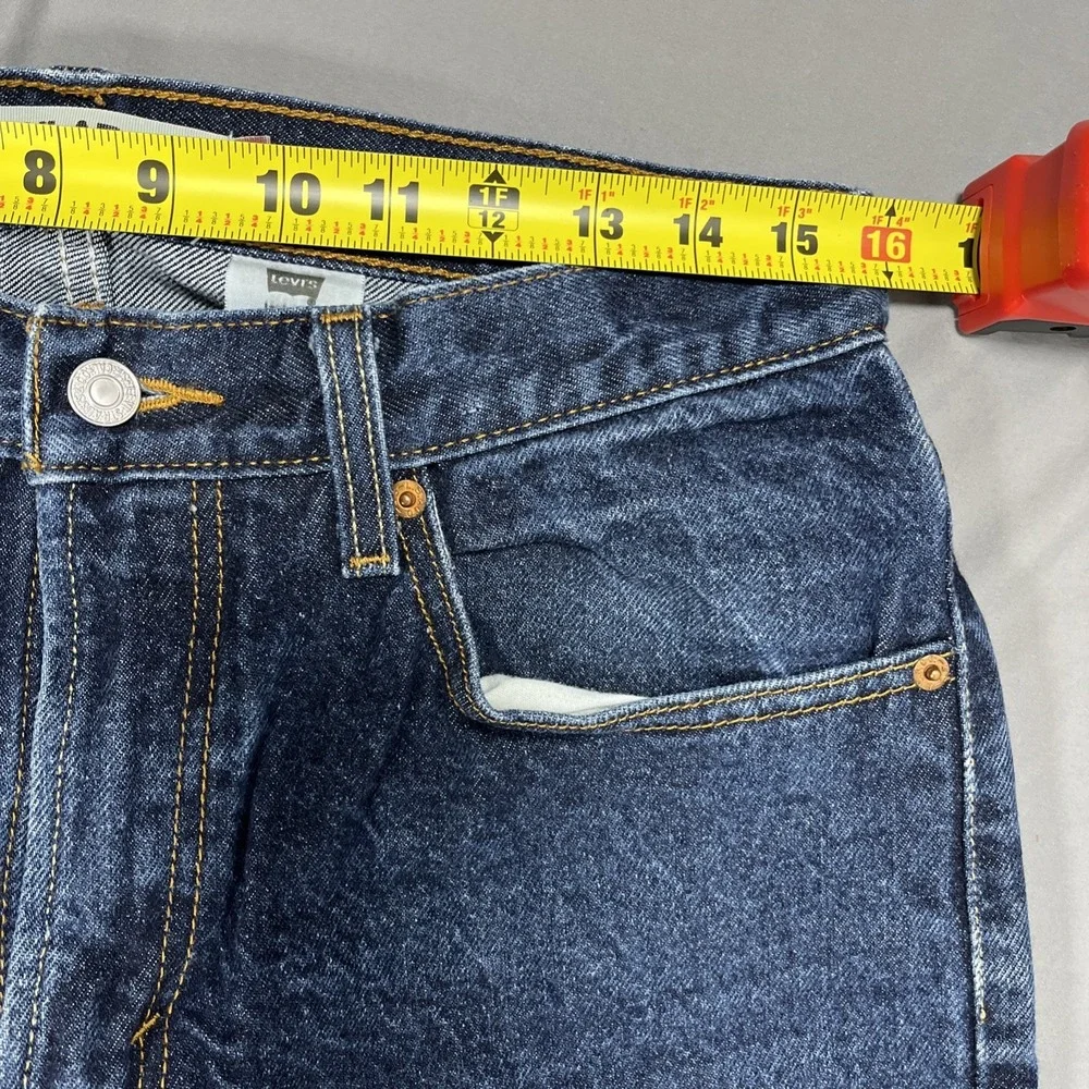 Levi's 505 Men's Jeans 32x34 Regular Fit Straight Leg Dark Indigo‎ Blue Denim